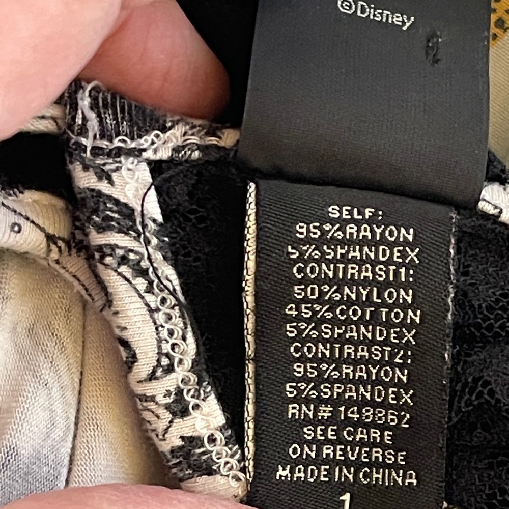 Nightmare Before Christmas Dress Black Lace Panel Goth Y2K Alt Grunge Medium - Picture 9 of 10